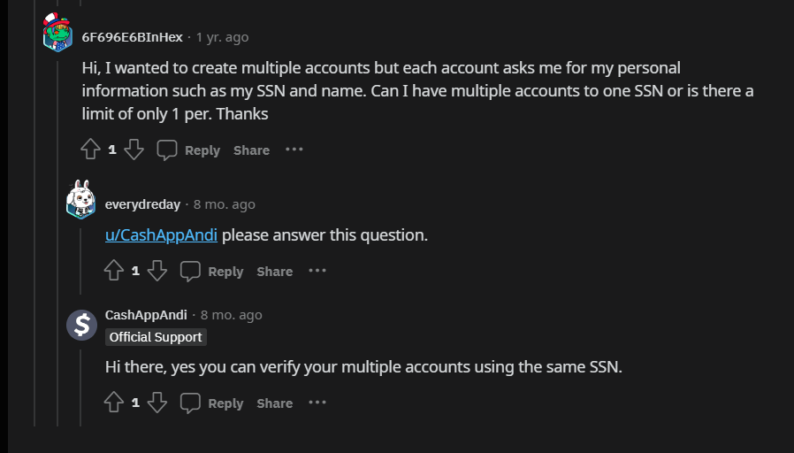 verify multiple accounts with one SSN