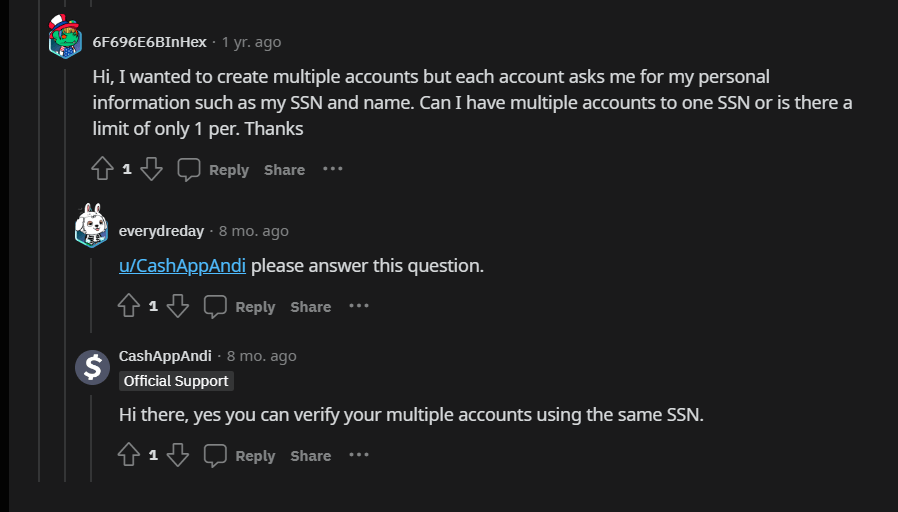 verify multiple accounts with one SSN