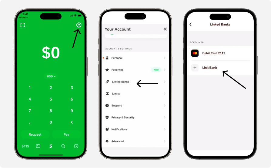 Link your Bank Account to Cash App