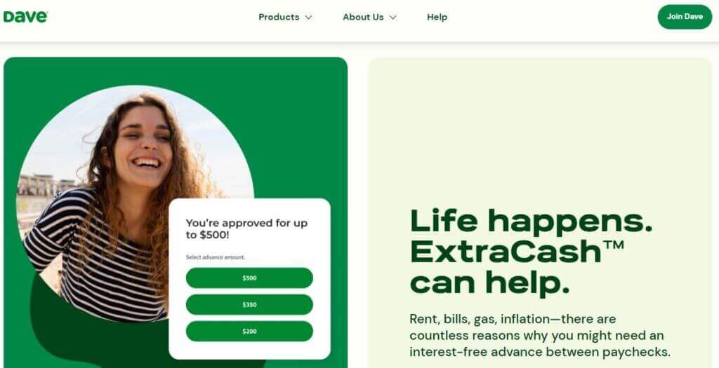 Dave advance cash information