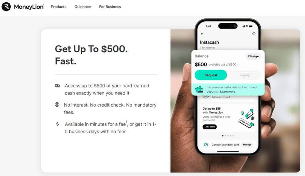 MoneyLion advance cash information
